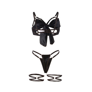 SUBBLIME - 955199 COMPLETO REGGISENO CON FIOCCO NERO REGOLABILE S/M