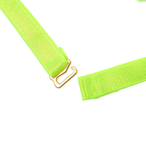 SUBBLIME - 955274 COMPLETE BRASSIERE WITH NECKLACE AND FLUORESCENT GREEN LEG DETAILS S/M
