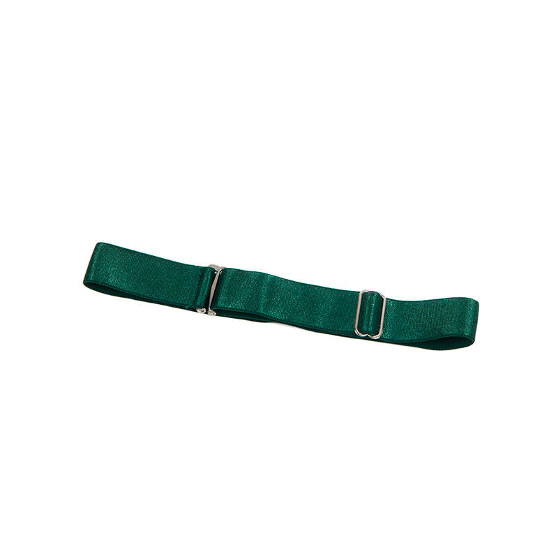 SUBBLIME - 955434 ABITO CON SPALLINE IN PELLE VERDE S/M