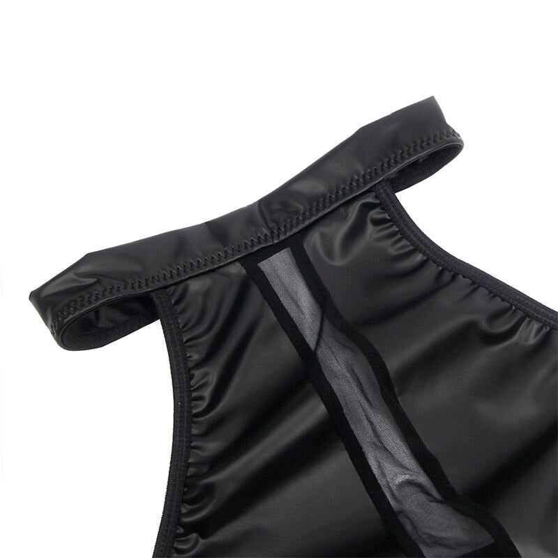 SUBBLIME - 955472 VESTIDO CUELLO ALTO Y TRANSPARENCIAS NEGRO S/M