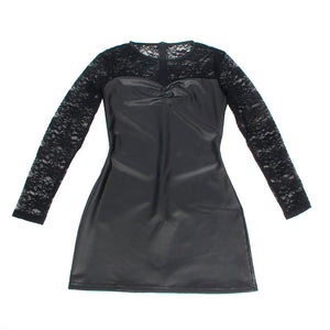 SUBBLIME - 955595 LONG-SLEEVED DRESS WITH LACE BLACK S/M