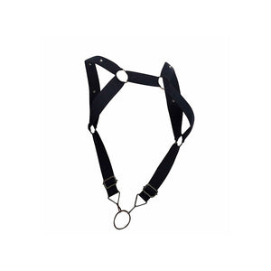MOB - BLACK STRAIGHT-BACK DUNGEON HARNESS ONE SIZE