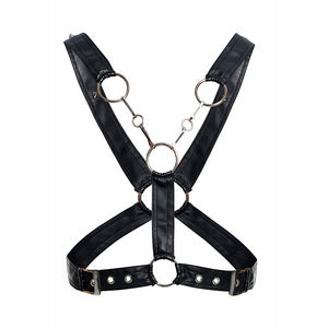 MOB - DNGEON BLACK CROSS CHAIN HARNESS ONE SIZE