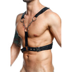 MOB - DNGEON BLACK CROSS CHAIN HARNESS ONE SIZE