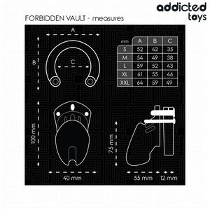 JUGUETES ADICTOS CERRADOS - GABBIA PER PENE FORBIDDEN VAULT 10 CM
