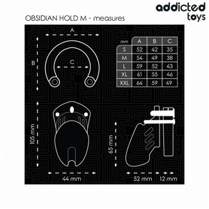 ADDICTED TOYS LOCKED - GABBIA PER PENE OBSIDIAN HOLD TAGLIA M