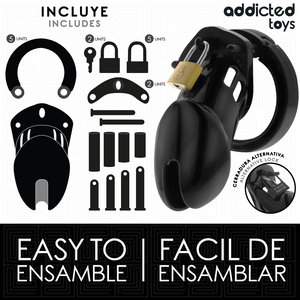 ADDICTED TOYS LOCKED - GABBIA PER PENE OBSIDIAN HOLD TAGLIA M