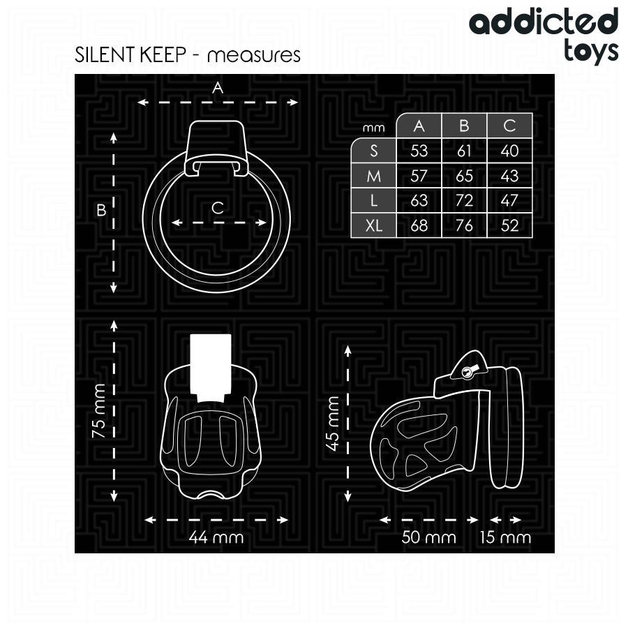 ADDICTED TOYS BLOQUEADO - GABBIA PER PENE SILENZIOSA 7,5 CM