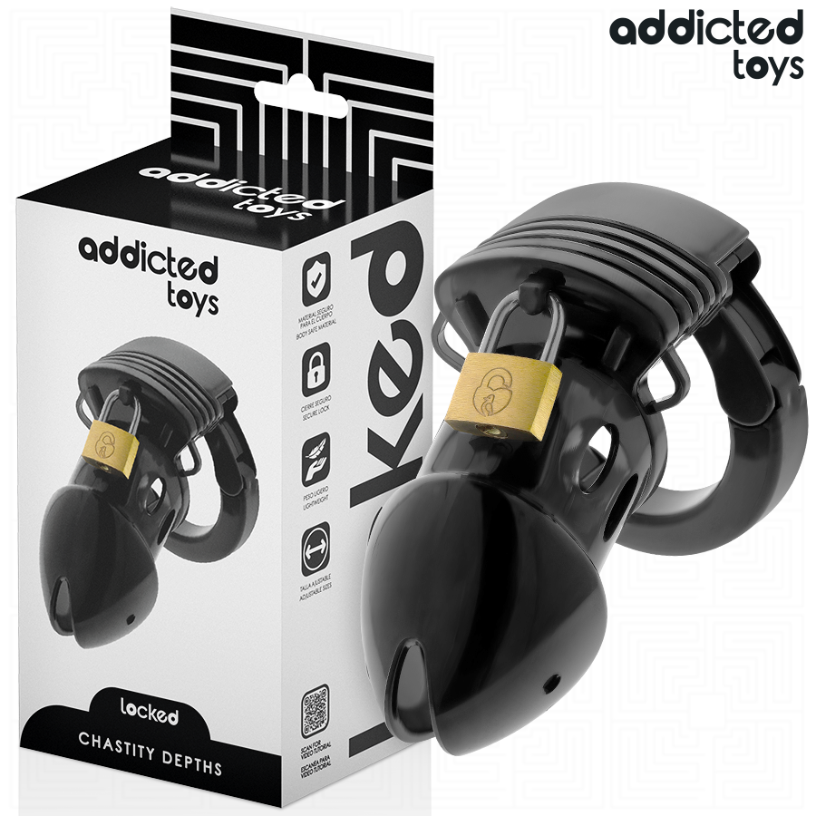 ADDICTED TOYS BLOCCATO - JAULA DE CASTIDAD PROFUNDA PARA PENE DE 7,5 CM