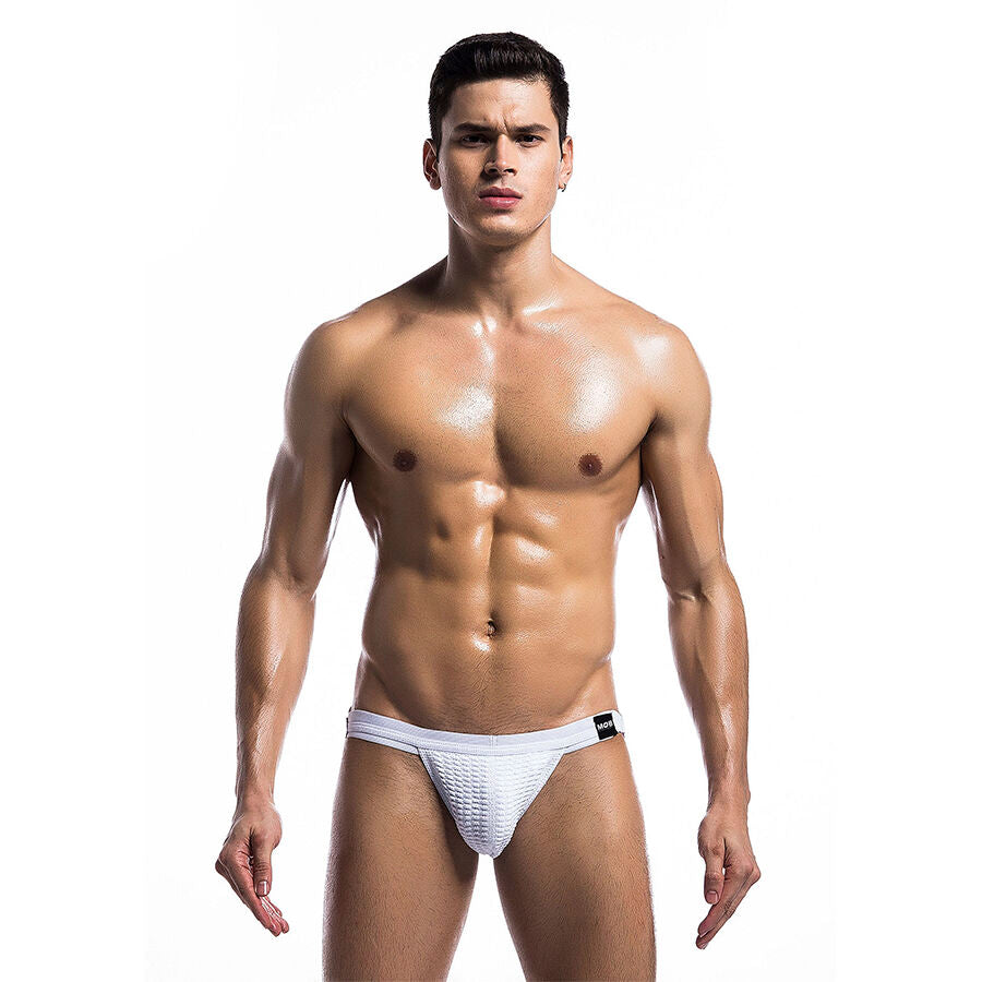 MOB - BAÑADOR SUSPENSORIO BLANCO FETISH TALLA L