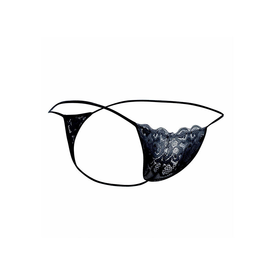MOB - BLACK LACE THONG SIZE S/M