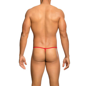 MOB - RED TRANSPARENT T-STRING THONG SIZE L/XL