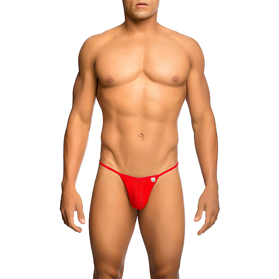 MOB - RED TRANSPARENT T-STRING THONG SIZE L/XL