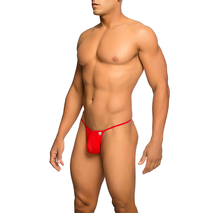 MOB - RED TRANSPARENT T-STRING THONG SIZE L/XL