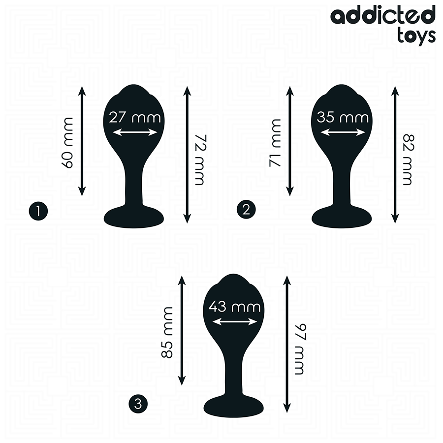 ADDICTED TOYS - JUEGO DE 3 TAPONES ANALES CON JOYA