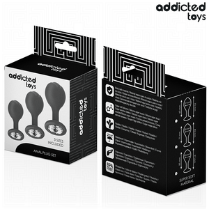 ADDICTED TOYS - JUEGO DE 3 TAPONES ANALES CON JOYA
