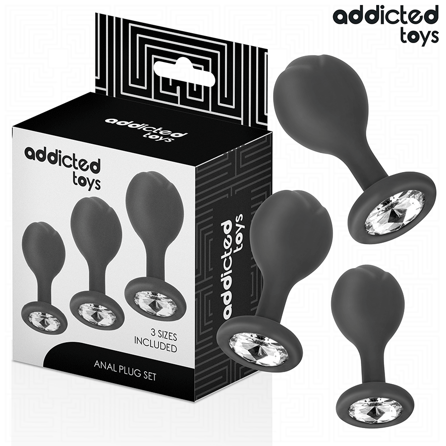 ADDICTED TOYS - JUEGO DE 3 TAPONES ANALES CON JOYA
