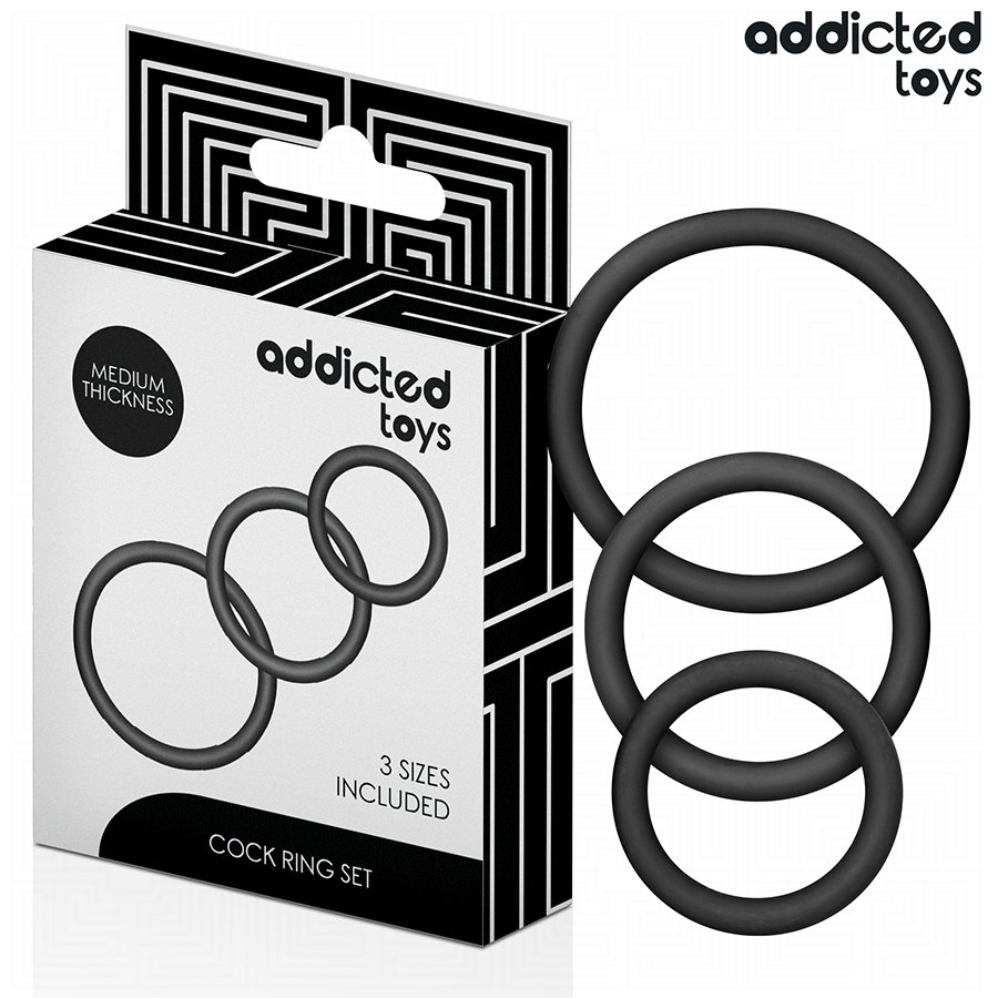 ADDICTED TOYS - JUEGO DE ANILLOS DE SILICONA MODELO 2