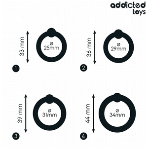 ADDICTED TOYS - SET DI ANELLI IN SILICONE A PRESSIONE