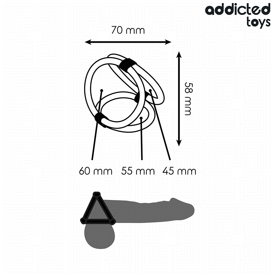 ADDICTED TOYS - ANILLO PENEANO TRIPLE