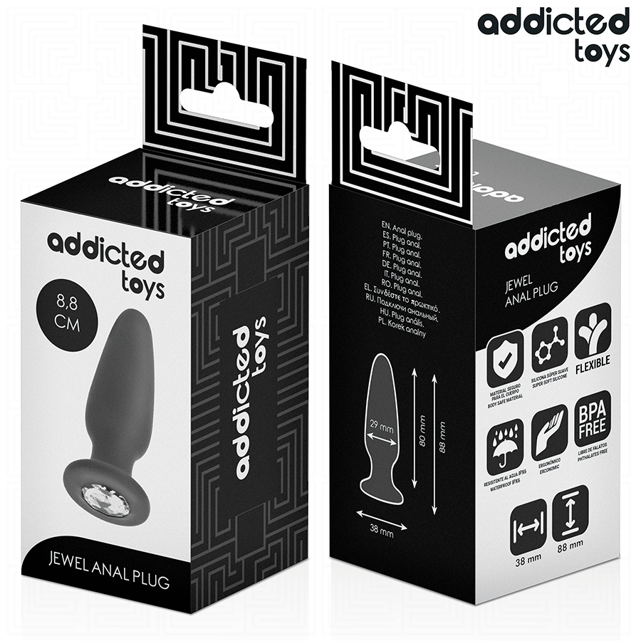 ADDICTED TOYS - BUTT PLUG CON GIOIELLO TAGLIA S 8,8 CM