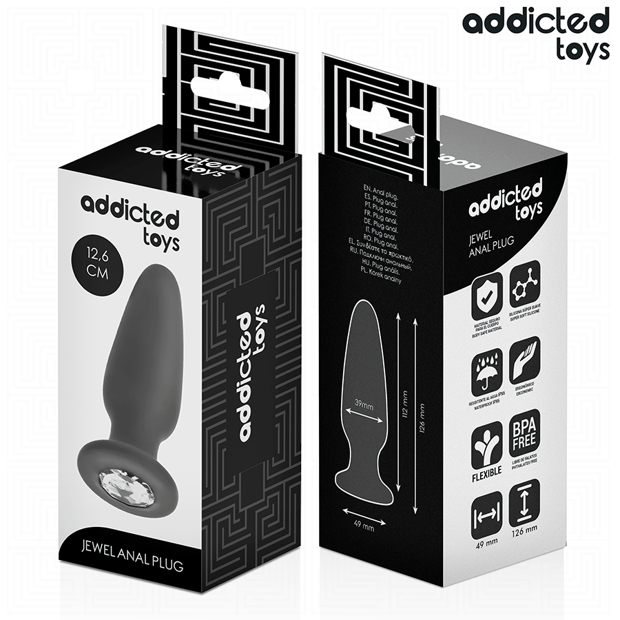 ADDICTED TOYS - BUTT PLUG CON GIOIELLO TAGLIA L 12,6 CM