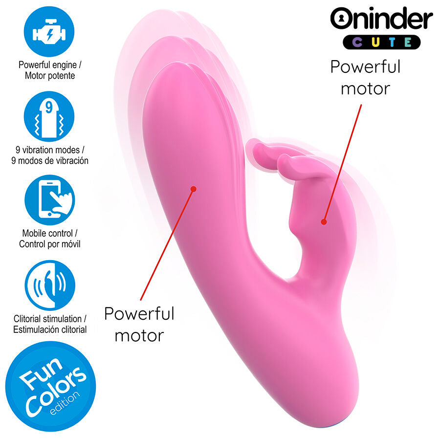 ONINDER CUTE - VIBRATORE CONIGLIETTO DELL'AMORE PUNTO G E CLITORIDE - APP GRATUITA IN TUTTO IL MONDO