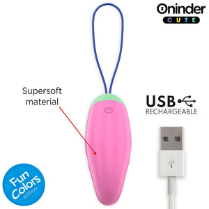 ONINDER CUTE - UOVO IN SILICONE VIBRANTE-ROTANTE A 360° PER AMARE IL PIACERE - APP GLOBALE GRATUITA