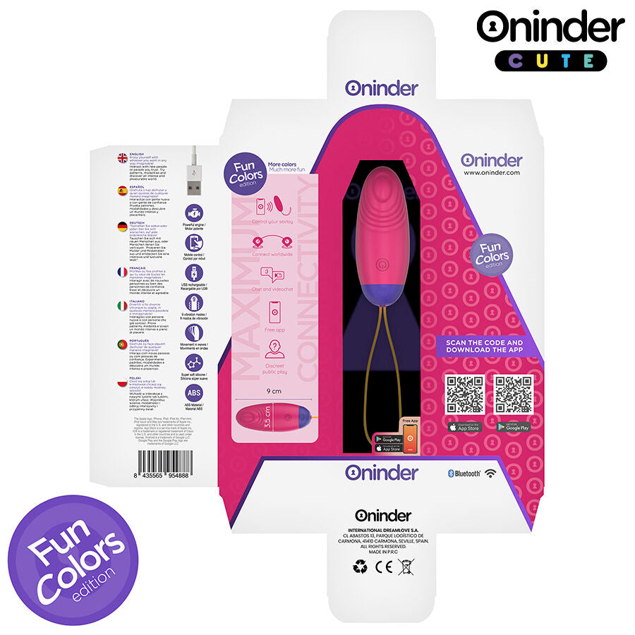 ONINDER CUTE - SILICONE EGG WITH VIBRO-WAVE AND PLEASURE - FREE GLOBAL APP