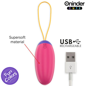ONINDER CUTE - SILICONE EGG WITH VIBRO-WAVE AND PLEASURE - FREE GLOBAL APP
