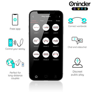 ONINDER CUTE - UOVO VIBRANTE LOVE PLEASURE - GEMME ROTANTI IN SILICONE - APP GLOBALE GRATUITA