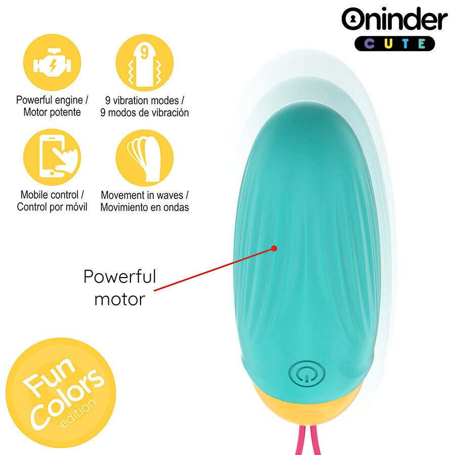 ONINDER CUTE - UOVO VIBRANTE LOVE PLEASURE - GEMME ROTANTI IN SILICONE - APP GLOBALE GRATUITA