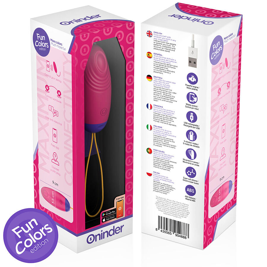 ONINDER CUTE - SILICONE EGG WITH VIBRO-WAVE AND PLEASURE - FREE GLOBAL APP