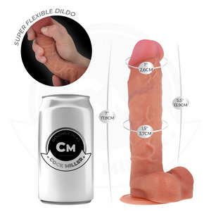 COCK MILLER - DILDO ARTICOLATO IPERREALISTICO 17,8 CM
