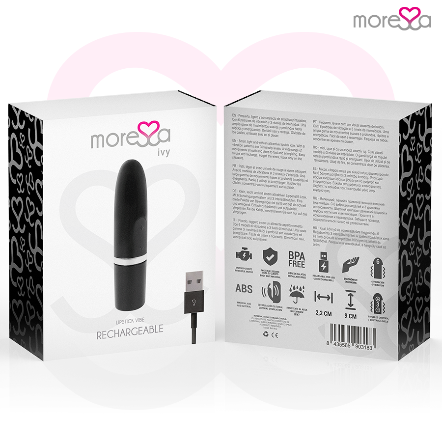 MORESSA - IVY VIBRADOR ESTIMULADOR DE VIAJE NEGRO