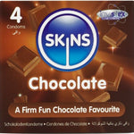 SKINS - PRESERVATIVOS PREMIUM DE CHOCOLATE PAQUETE DE 4