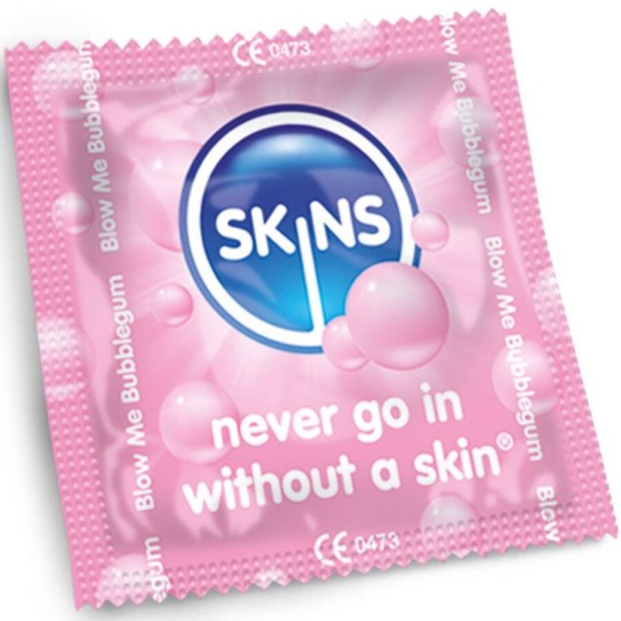 SKINS - PRESERVATIVO PREMIUM BUBBLEGUM PACK DE 4