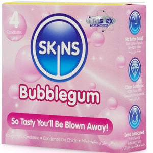 SKINS - PRESERVATIVO PREMIUM BUBBLEGUM PACK DE 4