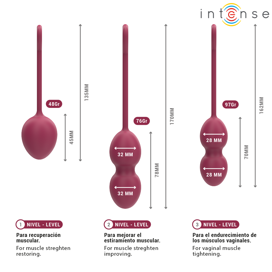 INTENSE - KIT PALLINE DI KEGEL CHARLI BORDEAUX