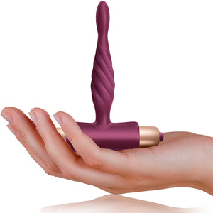 CLIMAXIMUM - KIT RETO VIBRADOR TWISTED + TAPÓN ANAL PARA PRINCIPIANTES