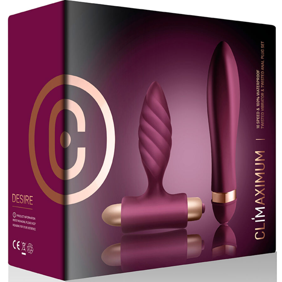CLIMAXIMUM - DESIRE KIT VIBRADOR TWISTED + PLUG ANAL