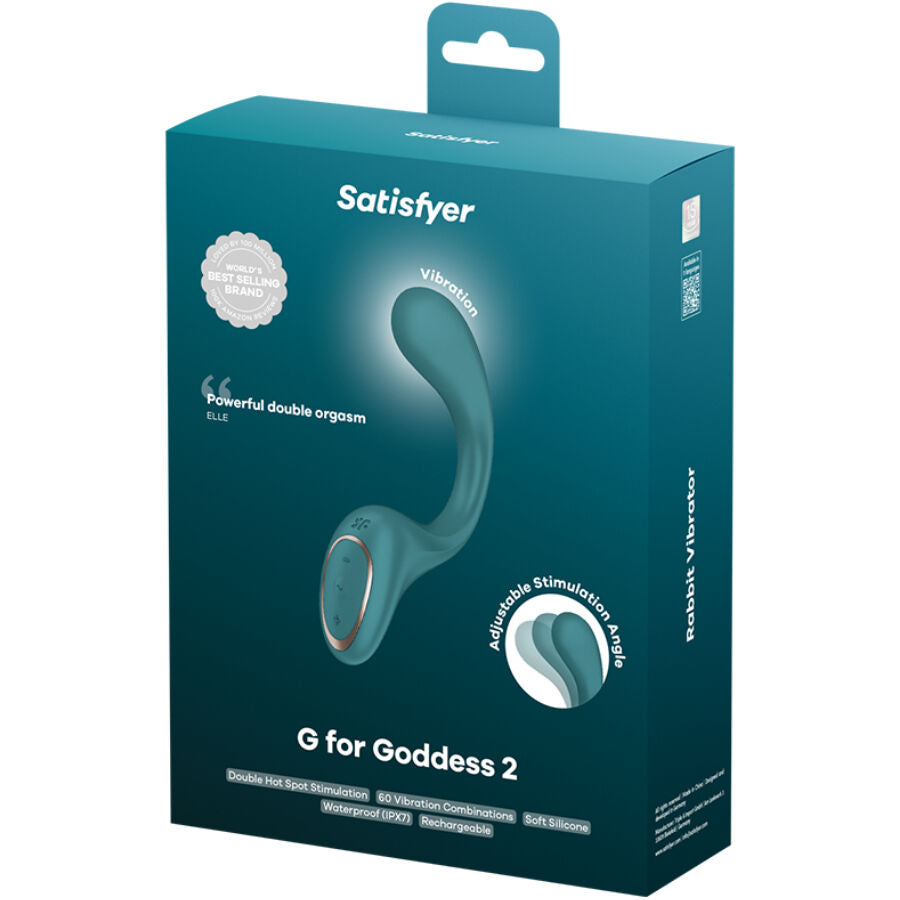SATISFYER - G FOR GODDESS 2 VIBRATORE CONIGLIO VERDE BOTTIGLIA