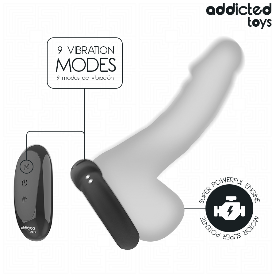 ADDICTED TOYS - VIBRATING COCK RING WITH HEATING EFFECT AND REMOTE CONTROL