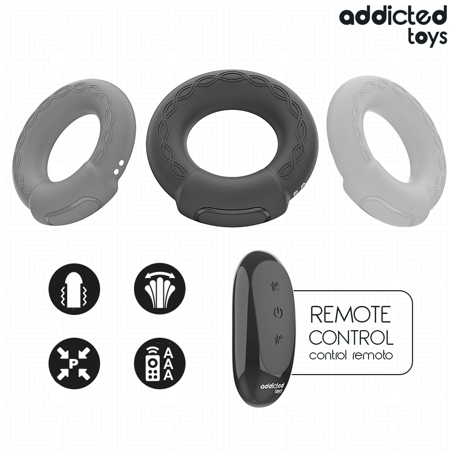 ADDICTED TOYS - VIBRATING COCK RING WITH HEATING EFFECT AND REMOTE CONTROL