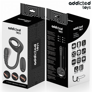 ADDICTED TOYS - ANILLO VIBRADOR PARA EL PENE CON CONTROL REMOTO Y PUNTO P