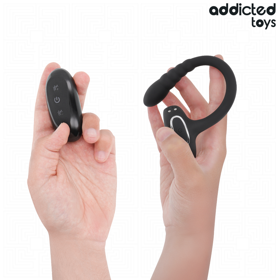 ADDICTED TOYS - ANILLO VIBRADOR PARA EL PENE CON CONTROL REMOTO Y PUNTO P