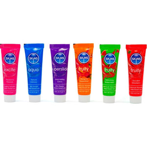SKINS - KIT LUBRIFICANTI VITALI E FRUTTATI 6 x 12 ML