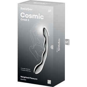 SATISFYER - DILDO DE DOBLE EXTREMO DE ACERO INOXIDABLE COSMIC CREST 2