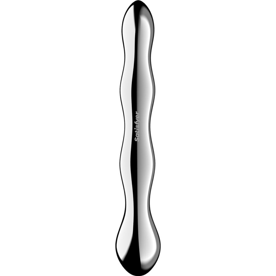SATISFYER - DILDO DE DOBLE EXTREMO DE ACERO INOXIDABLE COSMIC CREST 2