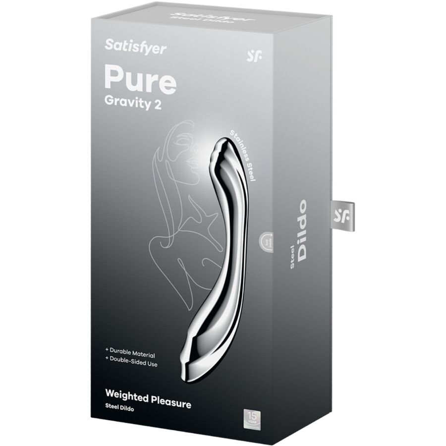 SATISFYER - DILDO DOBLE DE ACERO INOXIDABLE PURE GRAVITY 2